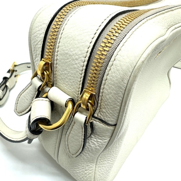 PRADA White Leather Pochette Shoulder Bag - Picture 8 of 14